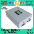 Cycle Life >2000 cycles 18650 Rechargeable Li ion Lipo LiFePO4 Lithium Battery 12V 40Ah Pack Bank for Solar Storage Systems